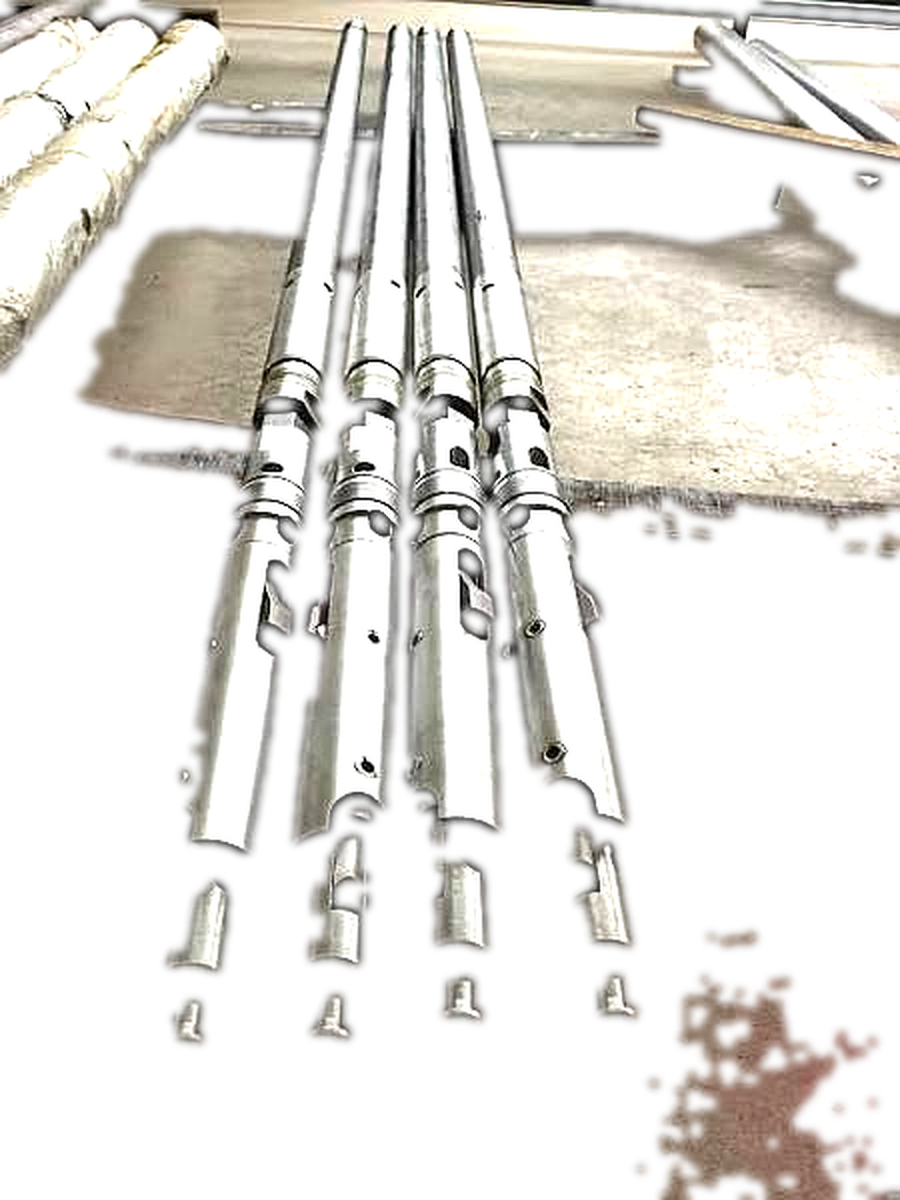 Axes de lance d'overshot